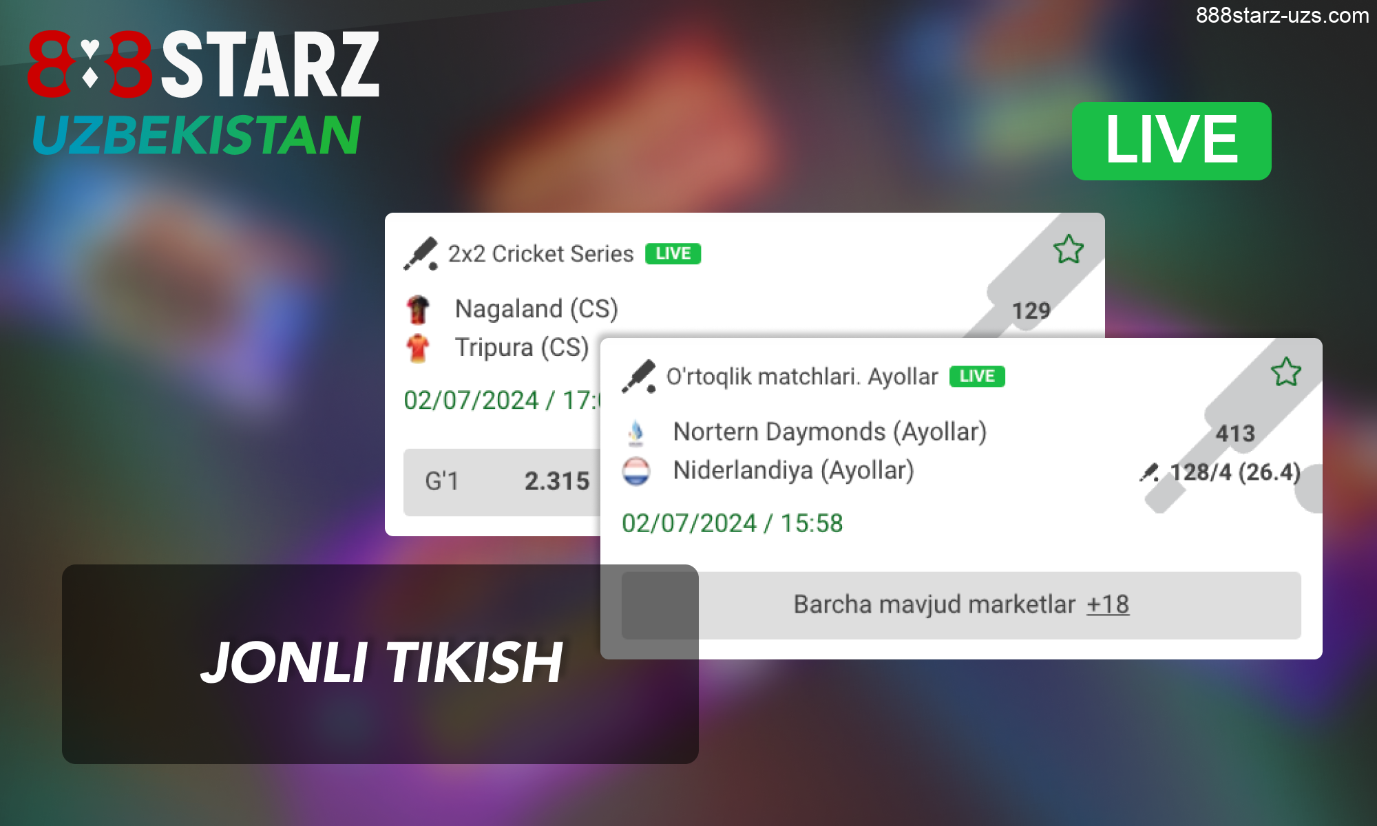 888Starz Uzbekistan da jonli tikish